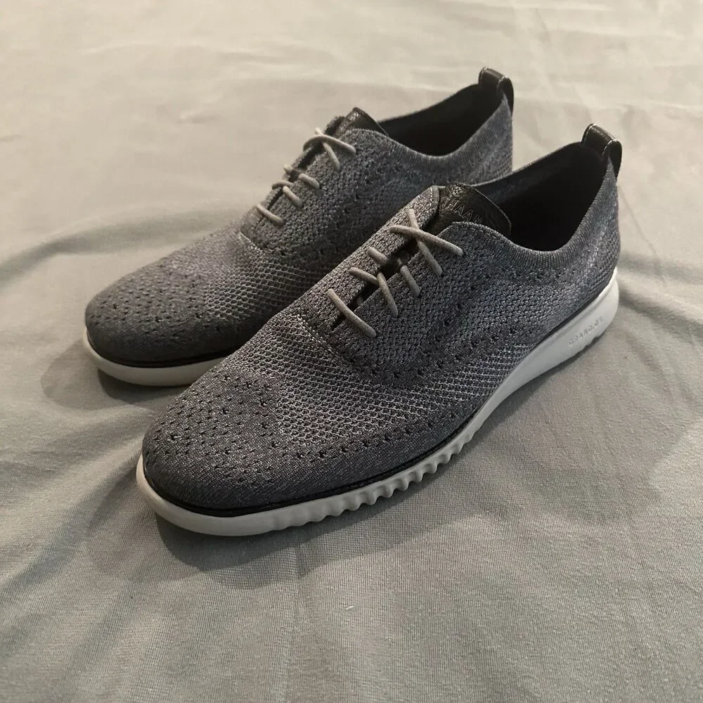 Cole Haan 2.Zerogrand Stitchlite Wingtip Oxford Shoes Mens 11.5 M Knit C27565